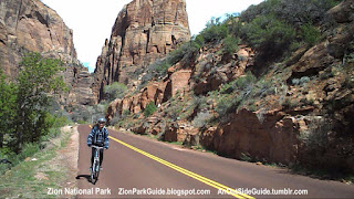 Zion National Park - Bike Riding down Zion Canyon
