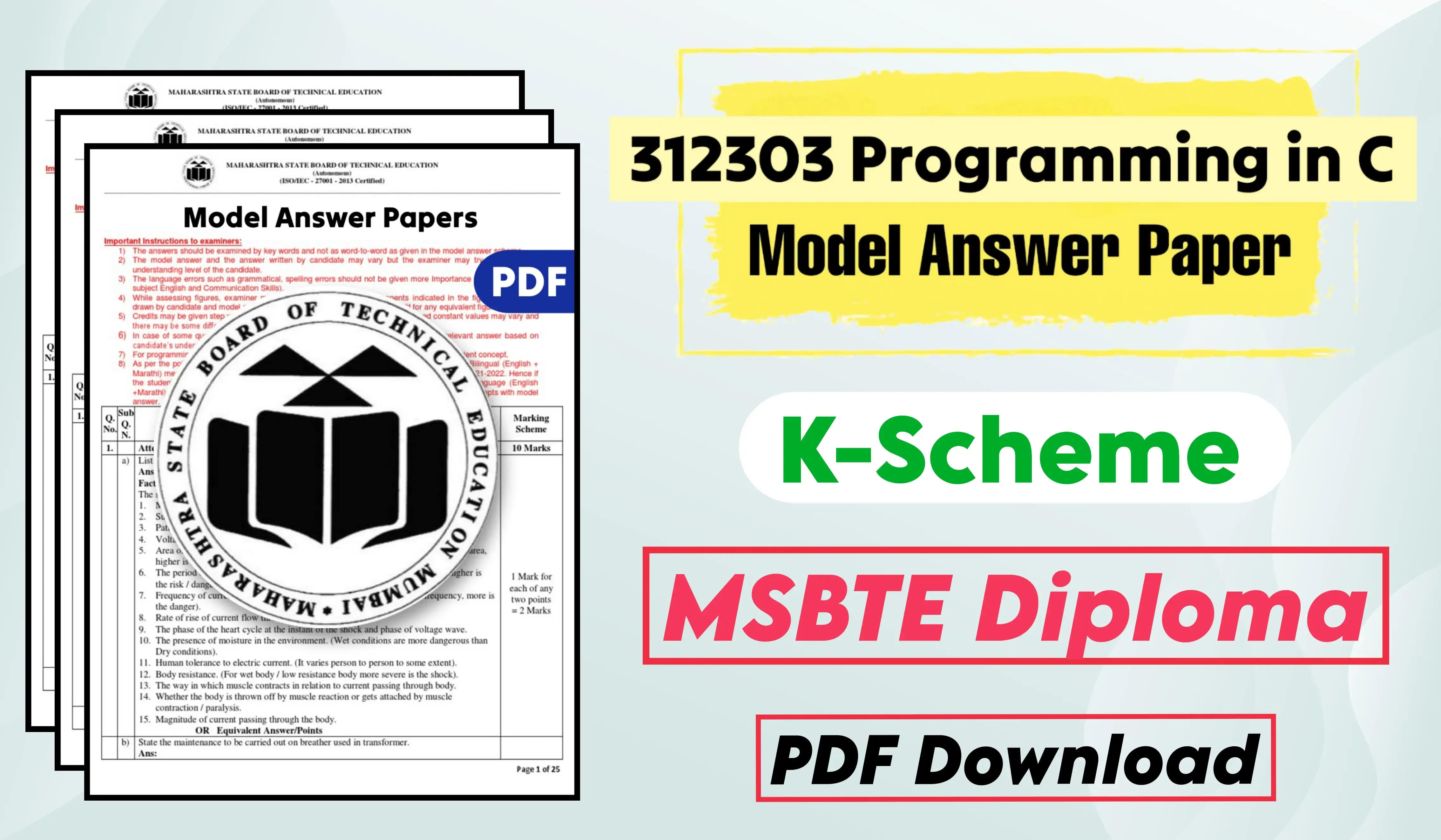 312303 Pic Programming in C MSBTE Model Answer Paper K Scheme 2025