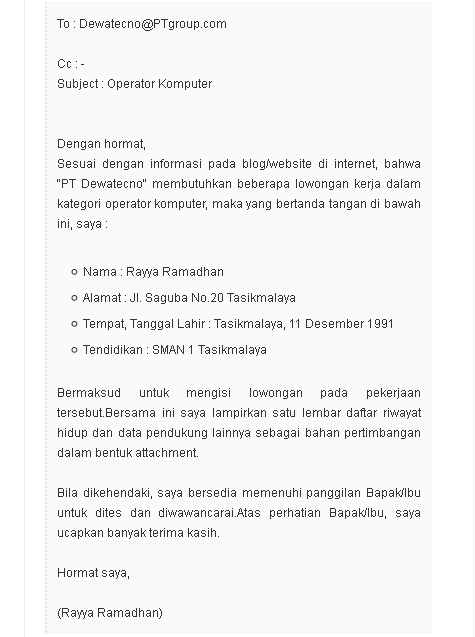  via email lengkap contoh daftar riwayat hidup via email download