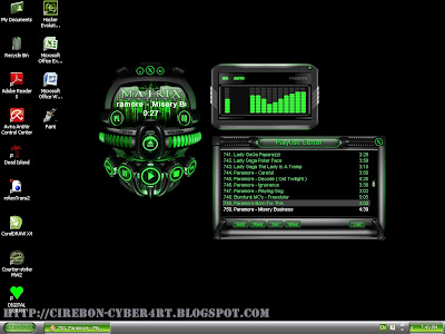 Percantik Tampilan Winamp dengan "Winamp Matrix Skin"