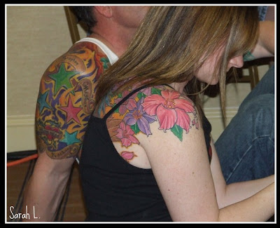Flowers tattoo versus stars tattoo on tattoo contest
