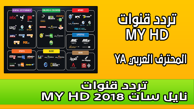 تردد قنوات MY HD نايل سات 2018