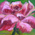 Rose on Green Contemporary Floral Oil Painting by AZ Artist Amy Whitehouse