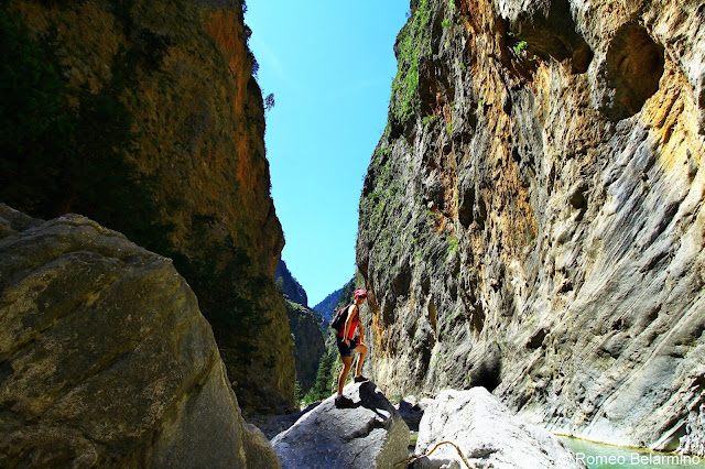 Climbing Rocks Samaria Gorge Hike Crete Greece