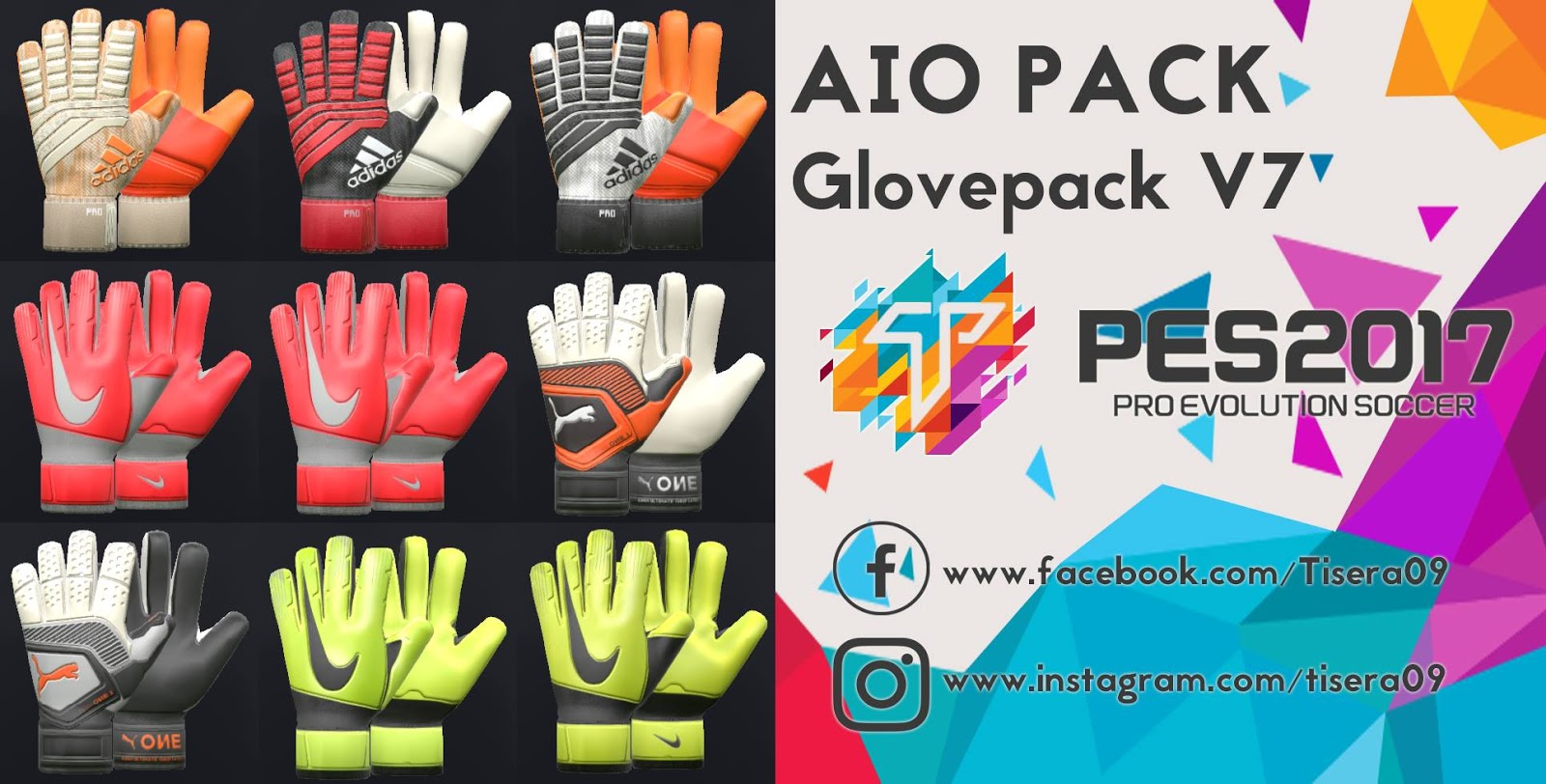 PES 2017 / PES 2018 AIO Glovepacks by T09