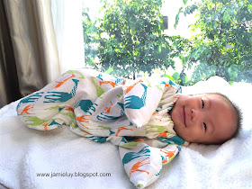 Baby in a Zipadee Zip Wearable Blanket