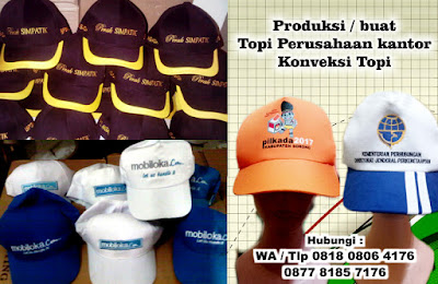 Produksi / buat Topi Perusahaan kantor - Konveksi Topi