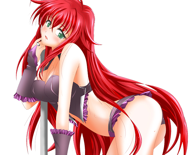 Rias Gremory erogenous zone is located on her neck