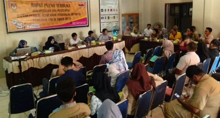 KPU Lutim Tetapkan DPTHP 2 Pemilu 2019