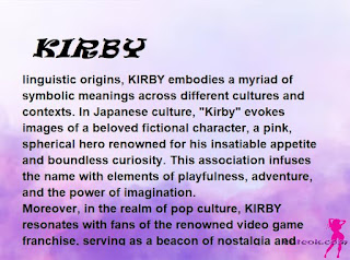 ▷ meaning of the name KIRBY