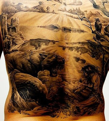 cool back tattoo