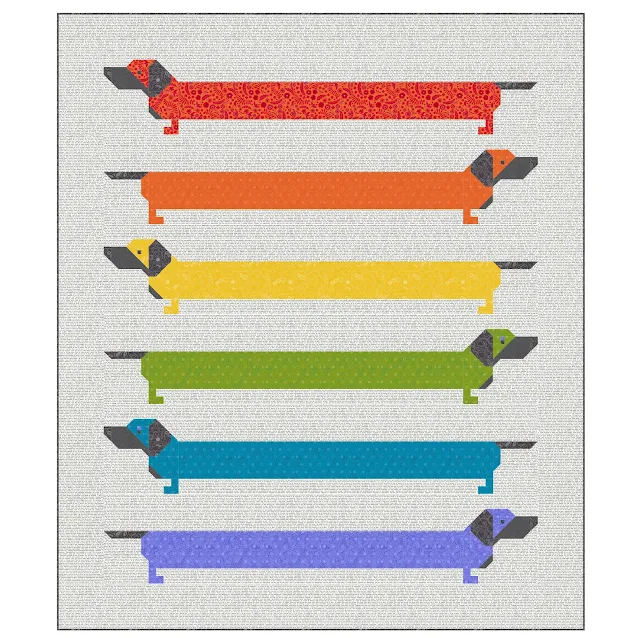 Dachshund dog quilt