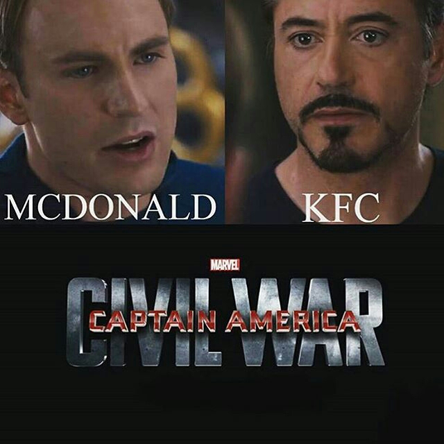 Meme Lucu Captain America : Civil War - Disini Aja Tempatnya