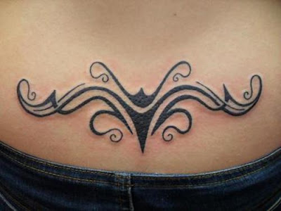 Tribal Tattoo Design On Lower Back