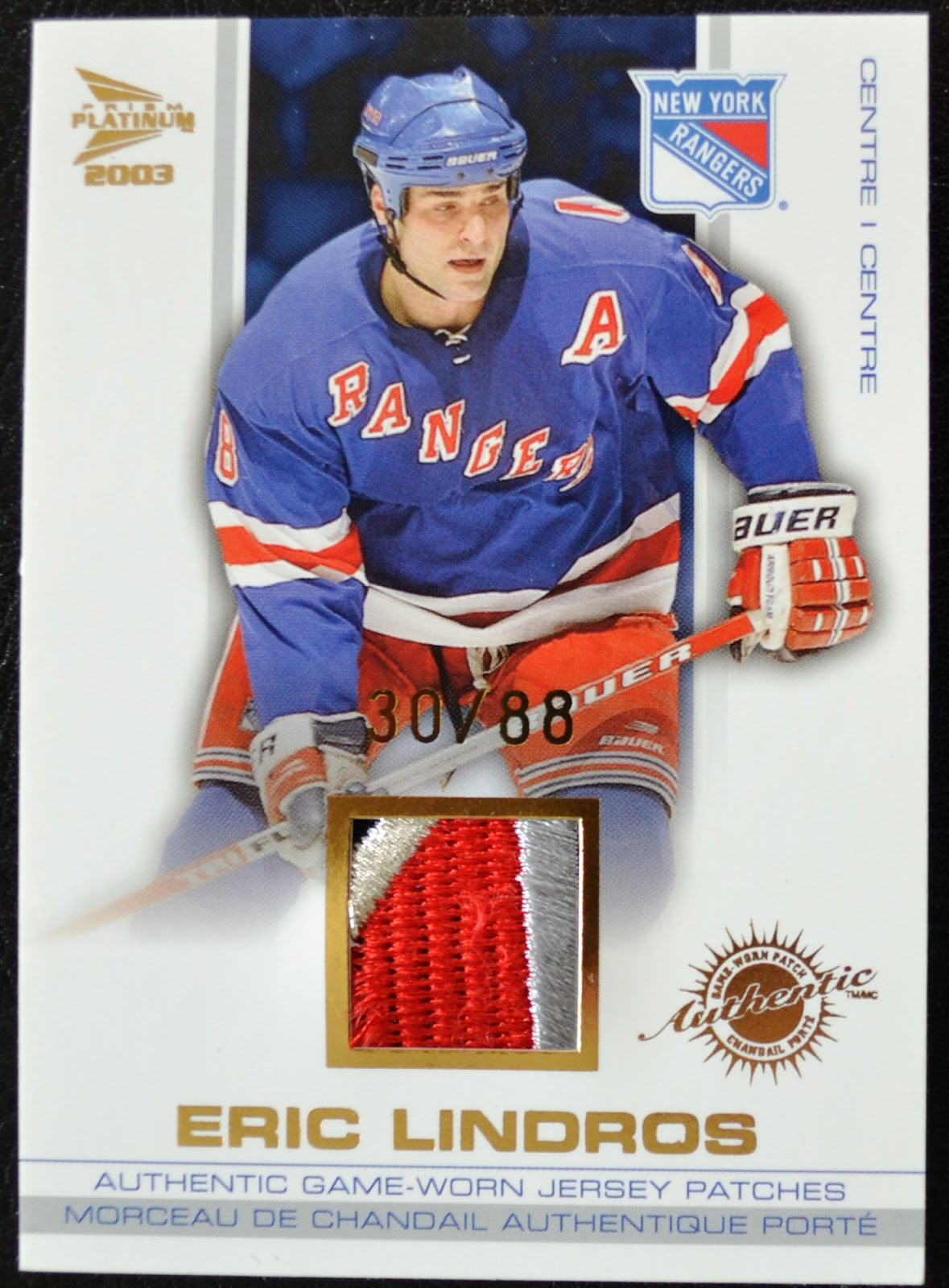 Wax Stain Rookie: Eric Lindros Patch - Deal of the Summer