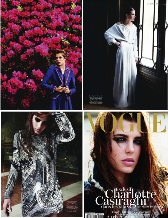 The image of Charlotte comes from the Paris Vogue September issue
