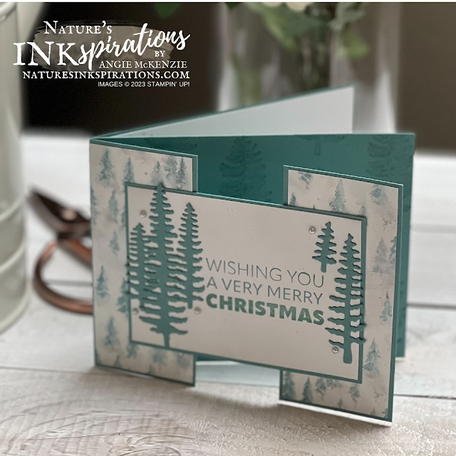 Forever Forest Christmas Swap Card (standing) | Nature's INKspirations by Angie McKenzie