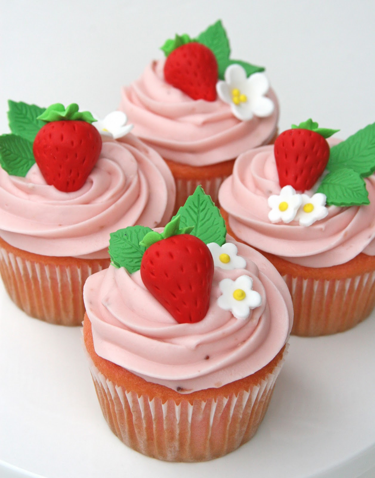 Strawberry Cupcakes With Real Strawberries