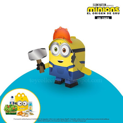 McDonalds Minions Happy Meal Toys 2022 Spain Paper Minion El Origen de Gru juguete