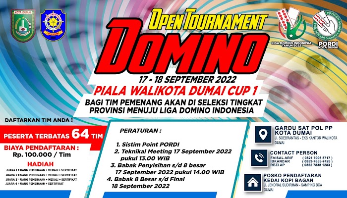 Siapkan Atlet untuk Liga Domino Indonesia, PORDI Dumai Gelar Open Turnamen se-Riau