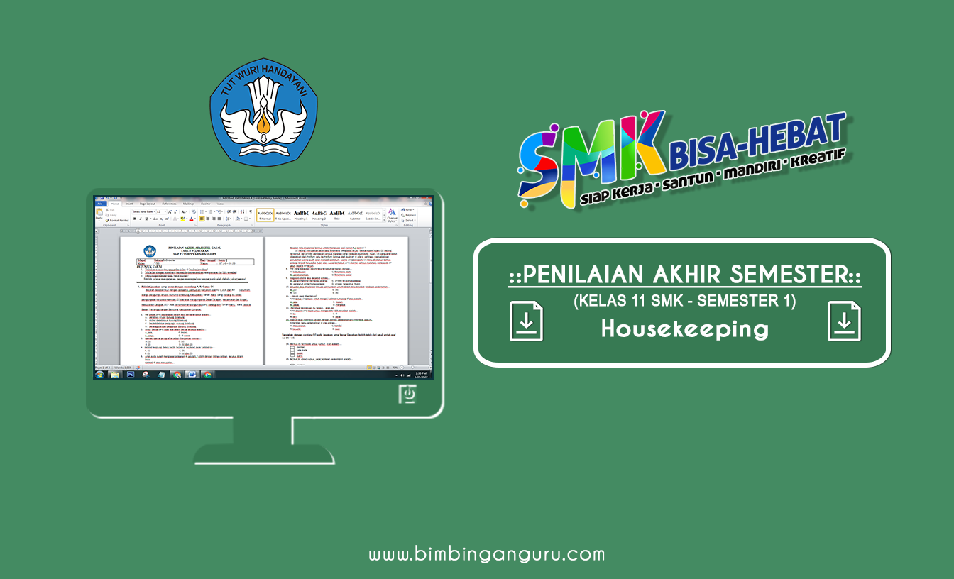 Kumpulan Soal PAS Housekeeping Kelas XI SMK 2022/2023 Semester 1