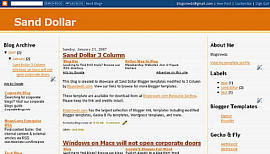 Sand Dollar - 3 colom blogger beta template