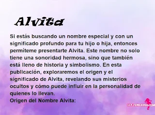 significado del nombre Alvita