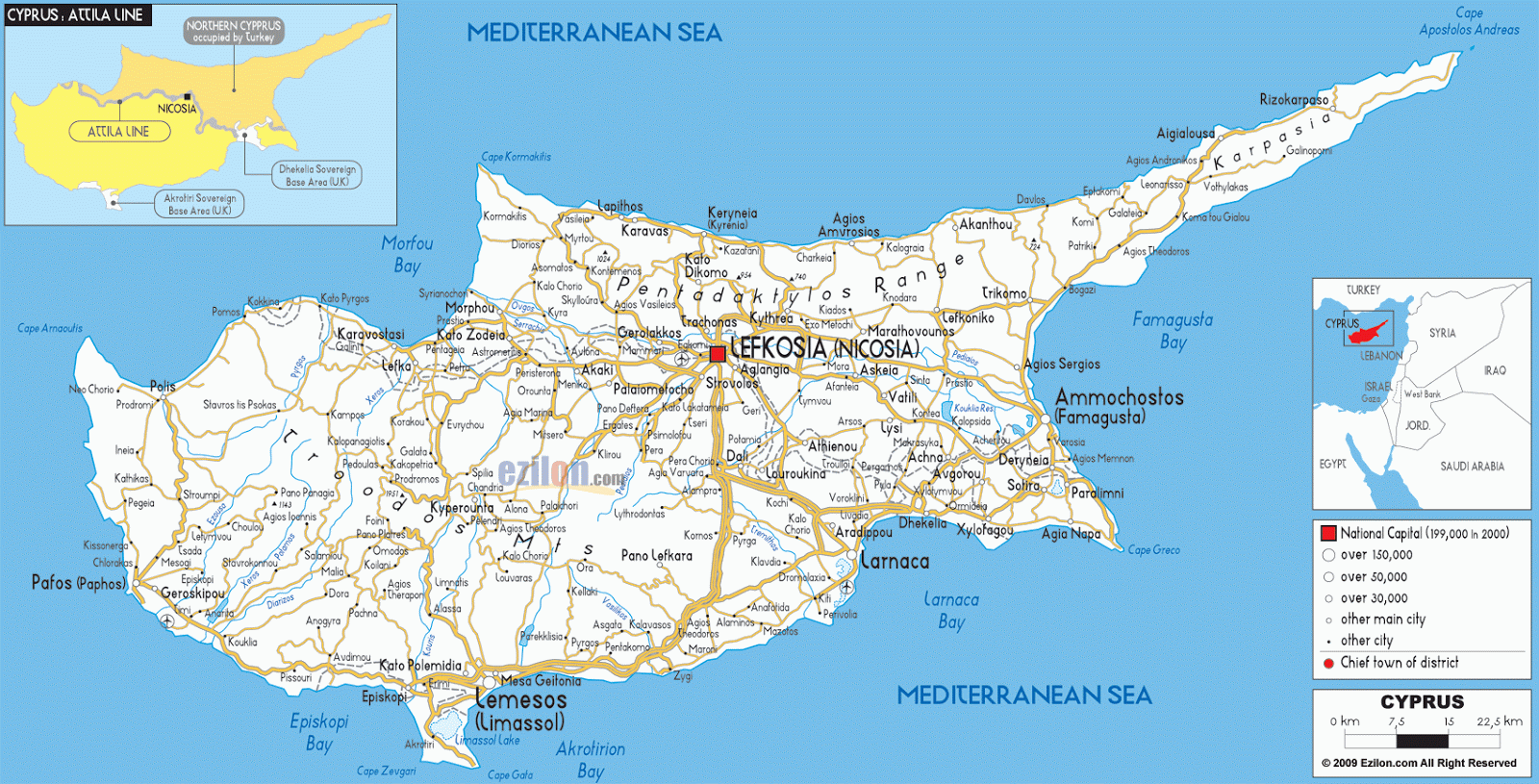 Romania Live: Harta rutiera Harta politica Cipru
