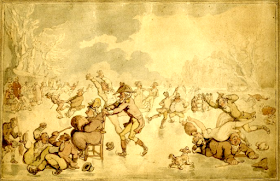 A scene on the ice by Thomas Rowlandson (1756-1827)  © The Trustees of the Brititsh Museum  Used under Creative Commons (CC BY-NC-SA 4.0) licence