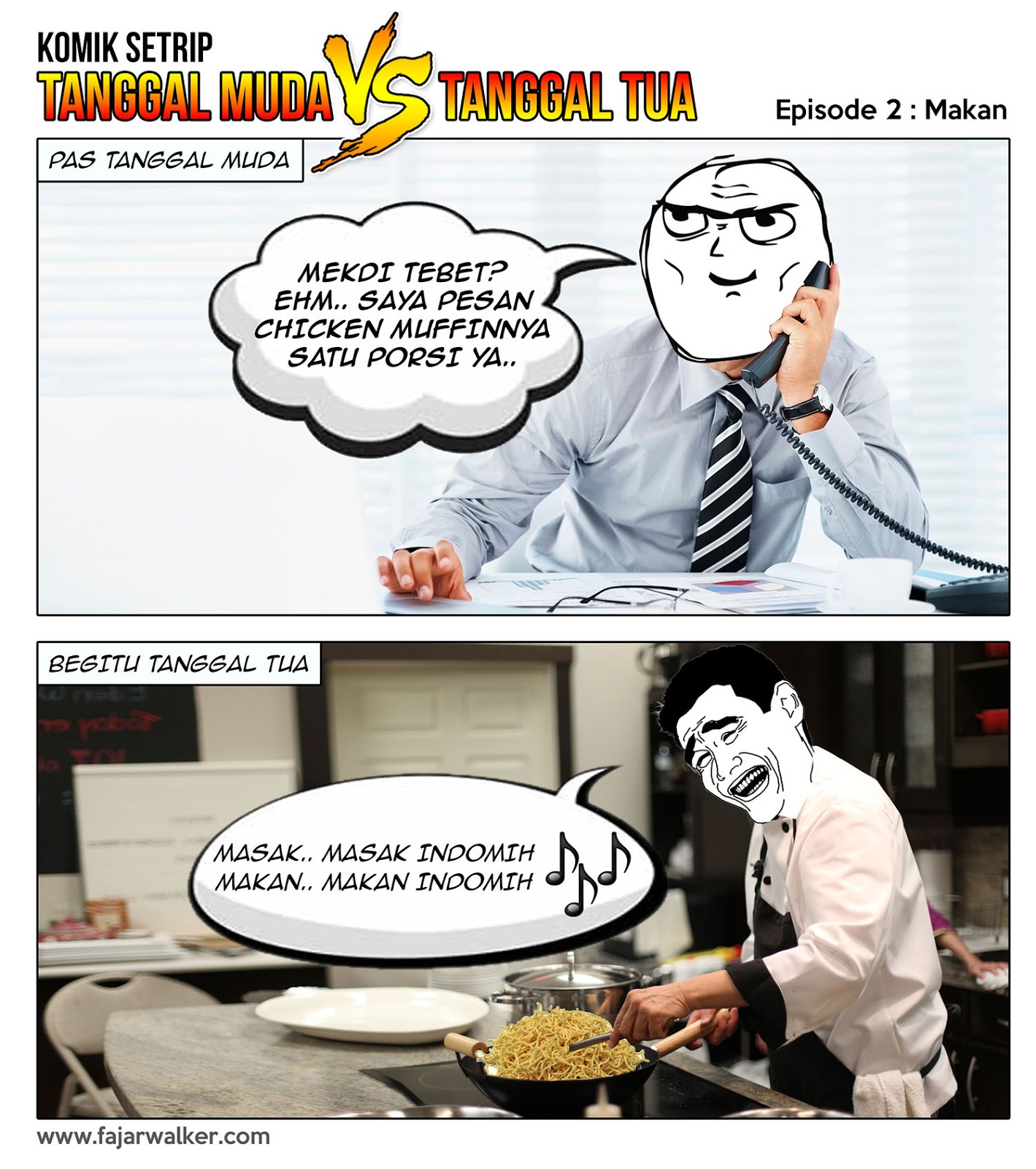 Komik Setrip Tanggal Muda VS Tanggal Tua Fajar Walker Anak