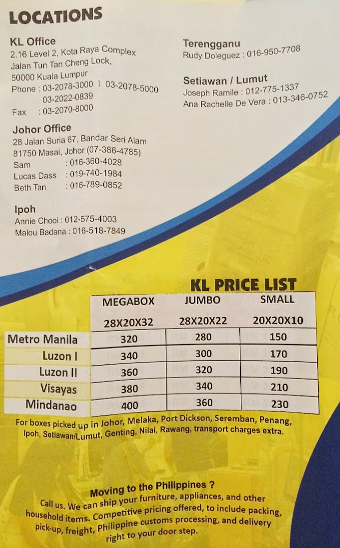Malaysia Balikbayan Box Forex Cargo - 