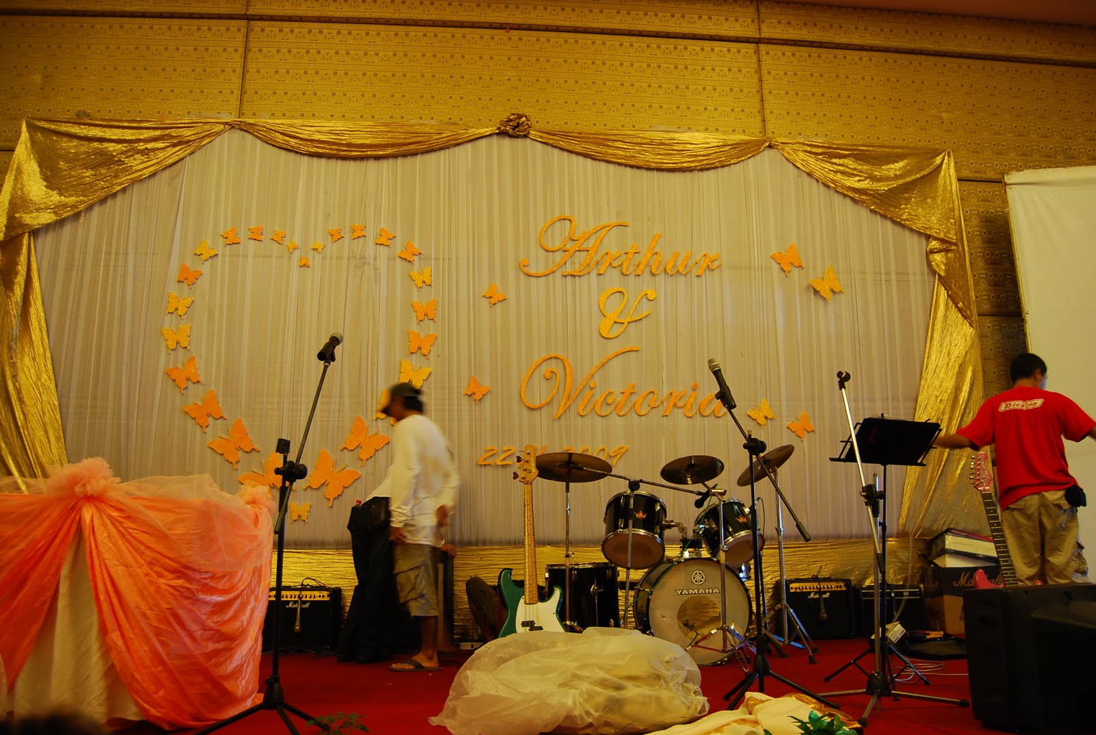 Wedding backdrop for Arthur &