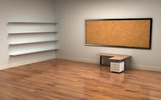 Empty office desktop wallpaper