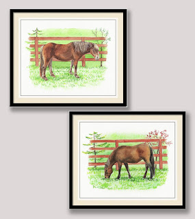 Horses watercolor Bestselling Painting For Children Room Interior Decor artist Irina Sztukowski