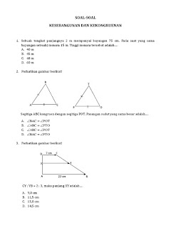   kesebangunan dan kekongruenan, pengertian kesebangunan, contoh soal matematika kesebangunan dan kongruen, contoh soal kesebangunan dan kekongruenan beserta jawabannya, kesebangunan dan kekongruenan trapesium, kesebangunan trapesium, soal kesebangunan dan kongruen beserta jawabannya, soal kesebangunan dan kekongruenan bangun datar, kesebangunan bangun datar