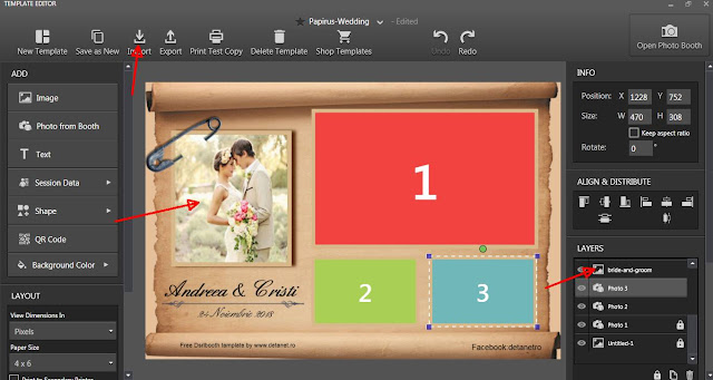 Free wedding photobooth template papirus