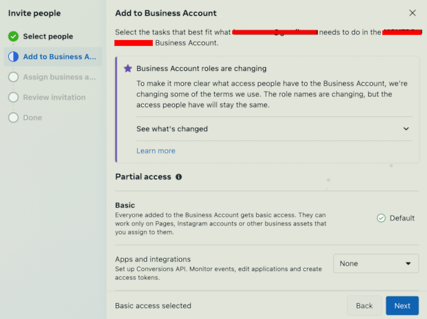 Create a new ad account  facebook business manager