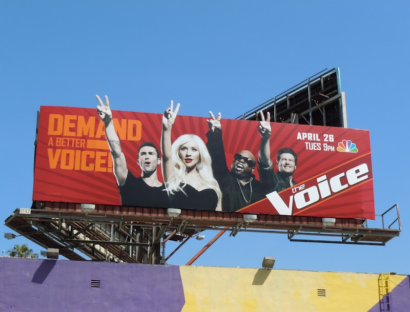 Christina Aguilera The Voice billboard