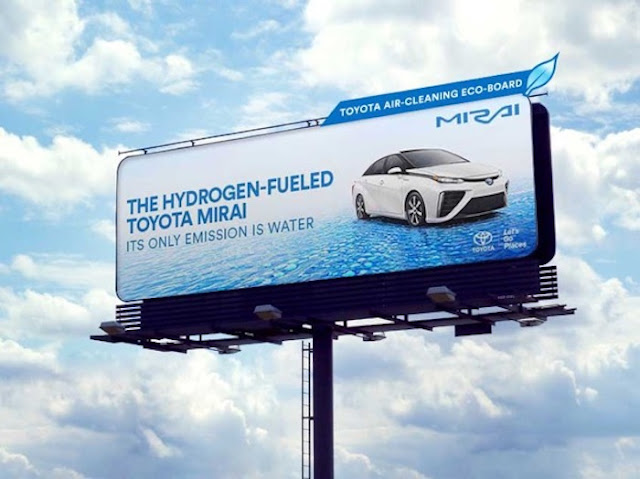 Toyota crea una valla publicitaria ecologica que purifica el aire