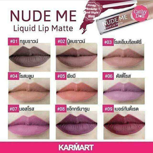 Cathy Doll Nude Me Liquid Lipstick Swatches Review pinaybeautyandstyle  yeyandie