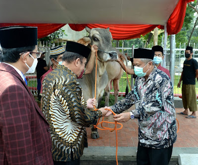 Presiden Jokowi Serahkan Hewan Kurban ke Masjid Istiqlal