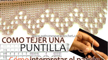 Cómo tejer un borde o puntilla crochet leyendo el patrón / Video Tutorial