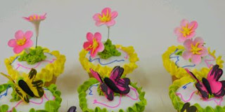 Cupcakes con Flores para Fiestas Infantiles, parte 2