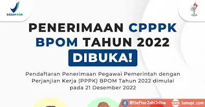 Formasi dan Pengumuman Pendaftaran PPPK BPOM Tahun 2022/2023