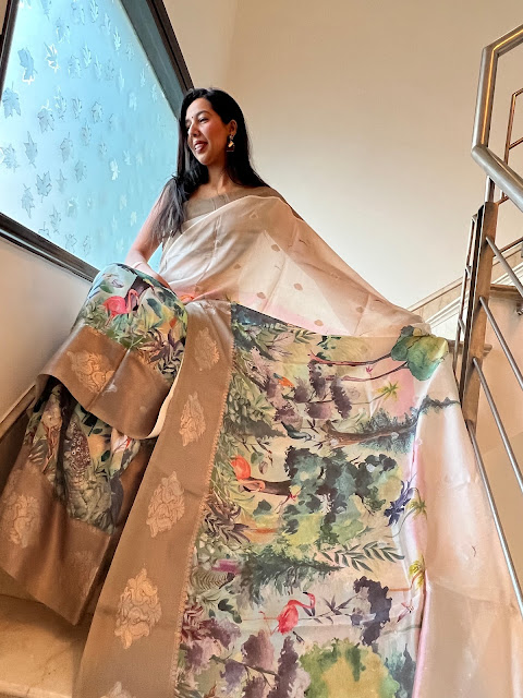 Jungle theme saree