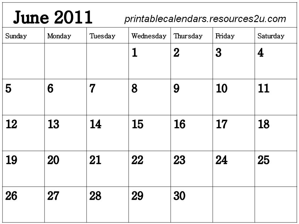 june 2011 calendar. june 2011 calendar printable