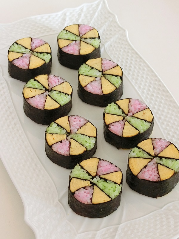 Bon Bon Art Cooking レシピ かわいい 春色手まりの飾り巻き寿司 おひな祭りやお花見に