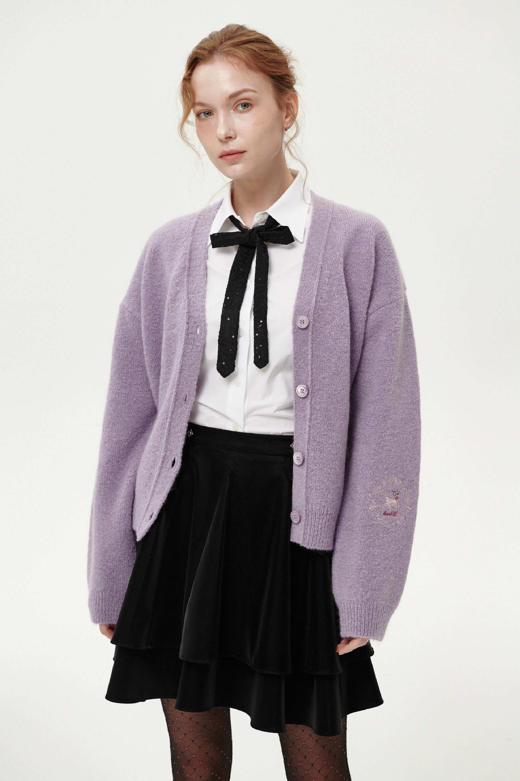 oh L Mohair Wool Cardigan