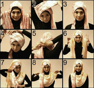 Cara Memakai Kerudung Segi Empat Untuk Wajah Bulat