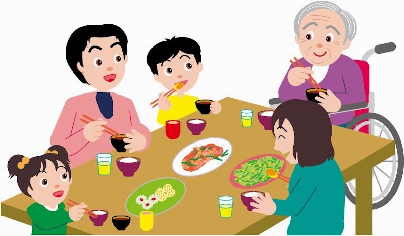 60+ Gambar Animasi Makan Bersama Keluarga